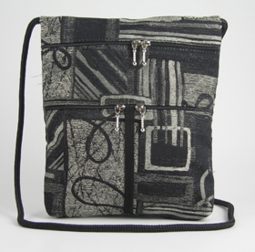 T15 North South Ipad Bag in 412 Springs and Blocks Tapestry Fabric